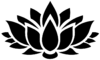 Sticker Fleur de lotus Simple 200 x 118mm v1
