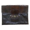 Reptile leather CLUTCH, UNSIGNED