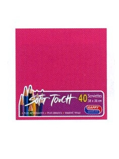 Serviette soft touch fuchsia (40pcs)