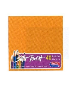 Serviette soft touch abricot (40pcs)