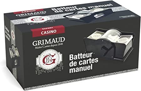 Batteur de cartes en PVC noir (Manuel) - Grimaud