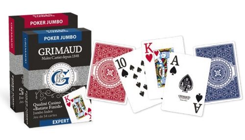 Poker Jumbo 54 cartes format américain