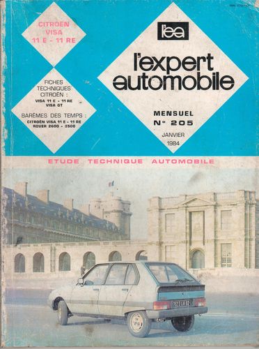 REVUE TECHNIQUE EXPERT AUTOMOBILE  CITROEN VISA 11 N°205 JANVIER 1984