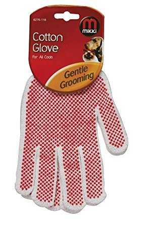 MIKKI COTTON GROOMING GLOVE FOR ALL COATS CAT-DOG