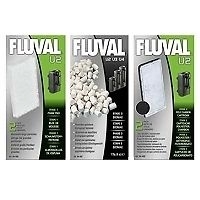 genuine Fluval U2 Media Replacement Filter Foams,Poly & Biomax. full set