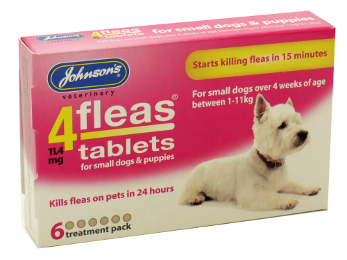 4fleas Tablets - Small Dogs & Puppies Upto 11kg 6 Tablets